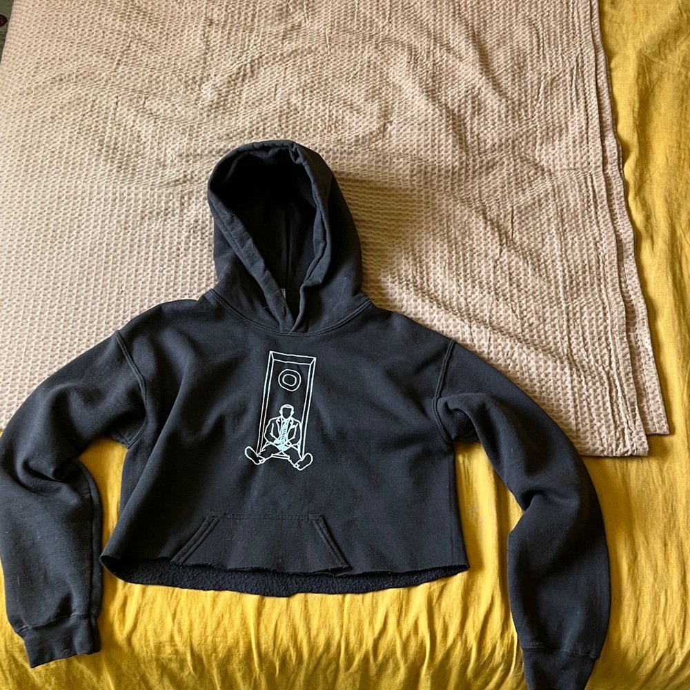 Mac Miller Swimming Cropped Hoodie - Brown SM
